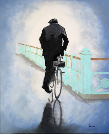 Original Figurative Bicycle Paintings by Terry Horton