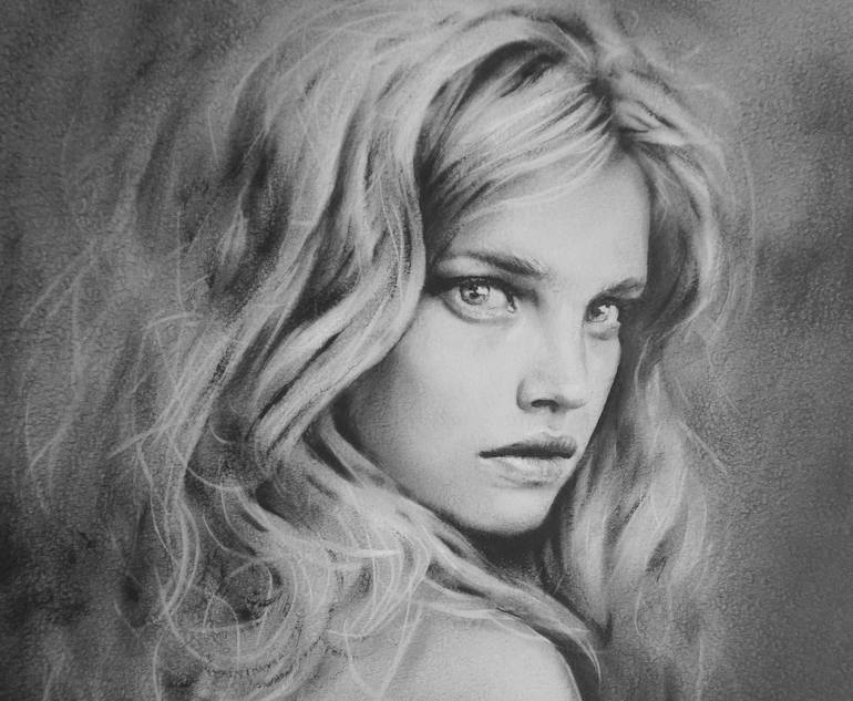 Original Figurative Women Drawing by Olga Shevcova