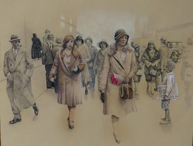 Original Figurative People Drawings by Alvaro Martínez Blanche