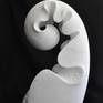 Abstract Sculpture carved in White Carrara marble.