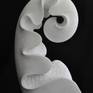 Abstract Sculpture carved in White Carrara marble.