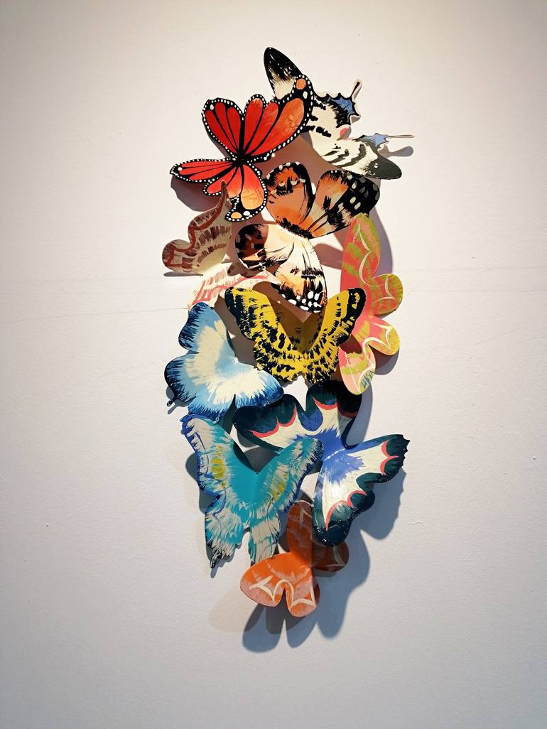10 flying butterflies (vertical) - Print