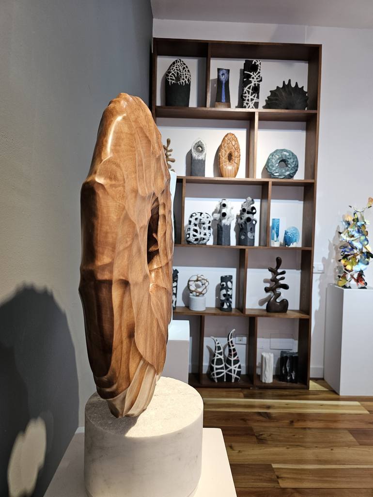 Original Black & White Abstract Sculpture by Liliya Pobornikova