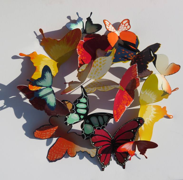 Butterfly dance 2 (relief) Sculpture by Liliya Pobornikova | Saatchi Art