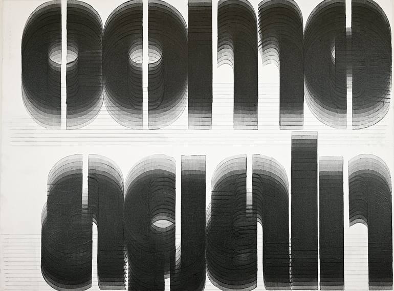 Print of Black & White Abstract Paintings by Niki Hare