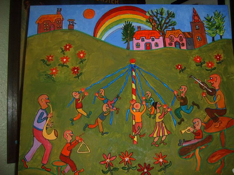 May Day Painting by Peter Saville-Bradshaw | Saatchi Art