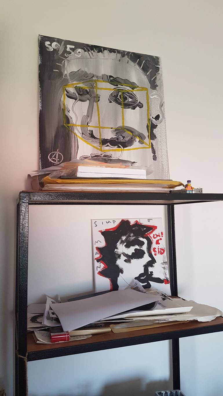 Original Abstract Expressionism People Painting by Sergio Caruso