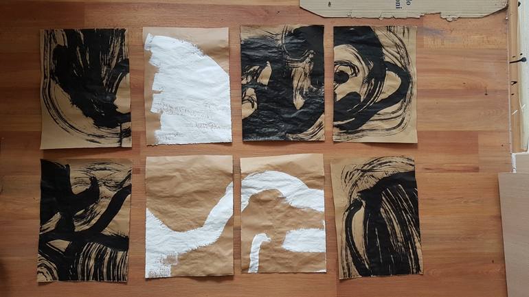 Original Conceptual Abstract Drawing by Sergio Caruso