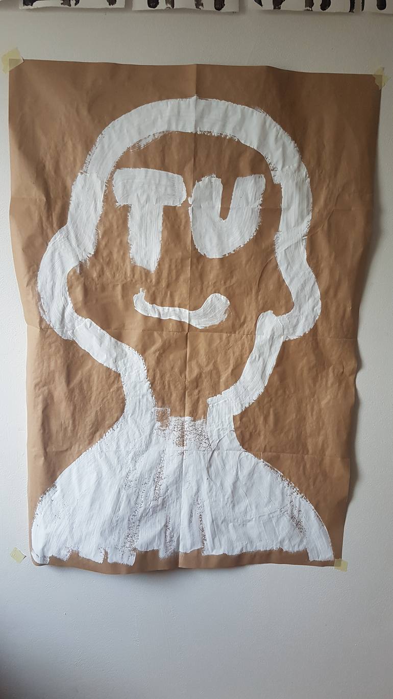 Original Conceptual Abstract Drawing by Sergio Caruso