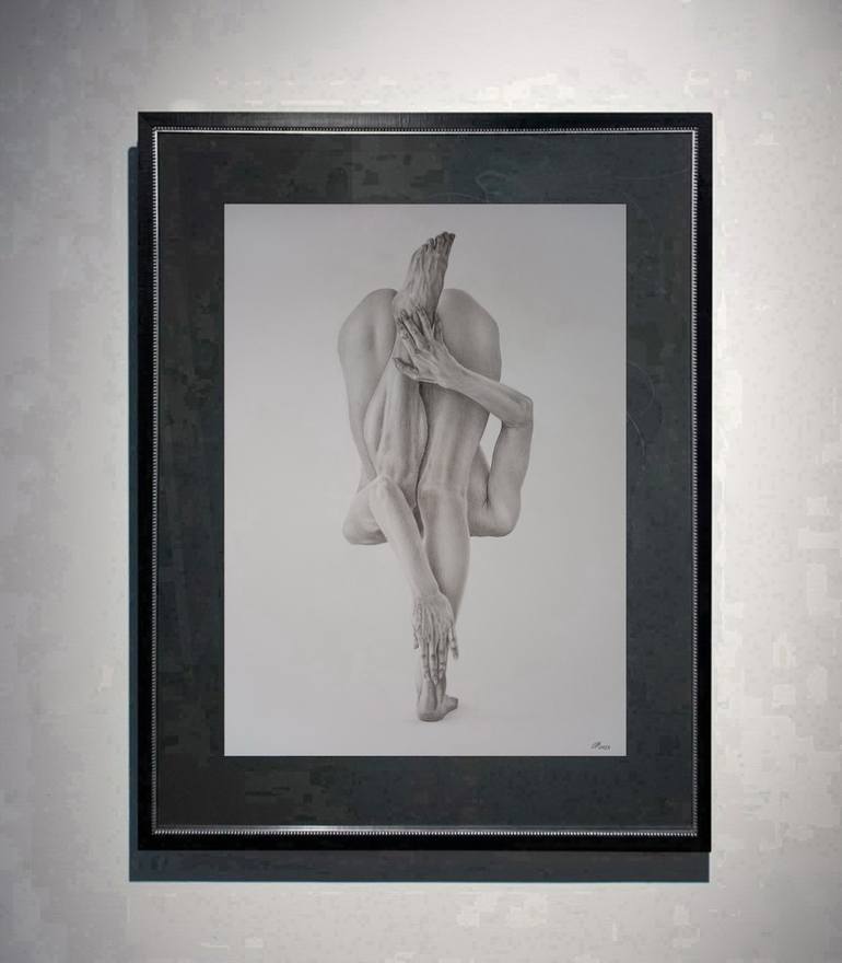 Original Black & White Nude Painting by Yaroslav Teslenko