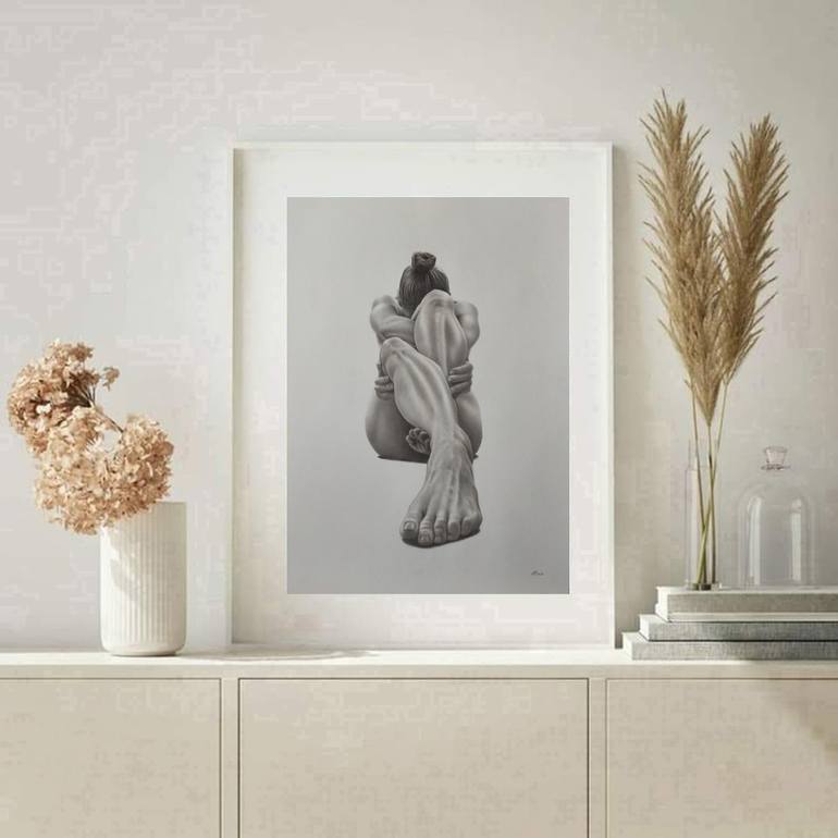 Original Black & White Women Drawing by Yaroslav Teslenko