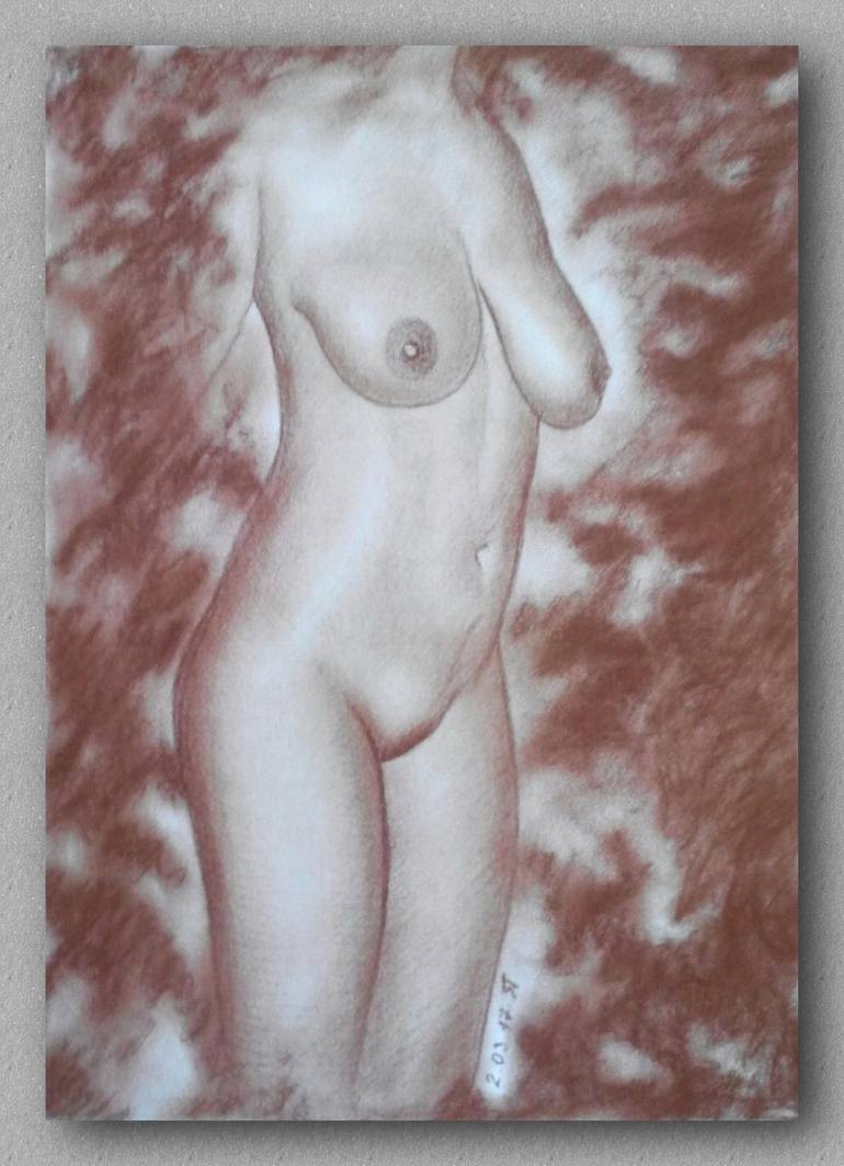 Original Realism Nude Drawing by Yaroslav Teslenko