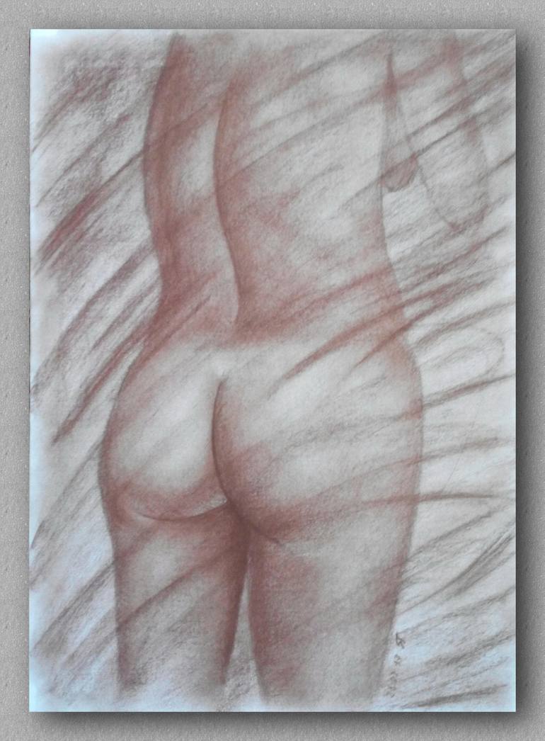 Original Realism Nude Drawing by Yaroslav Teslenko