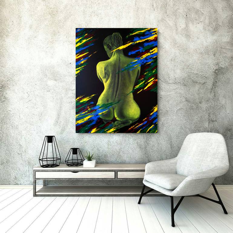 Original Abstract Expressionism Nude Painting by Yaroslav Teslenko