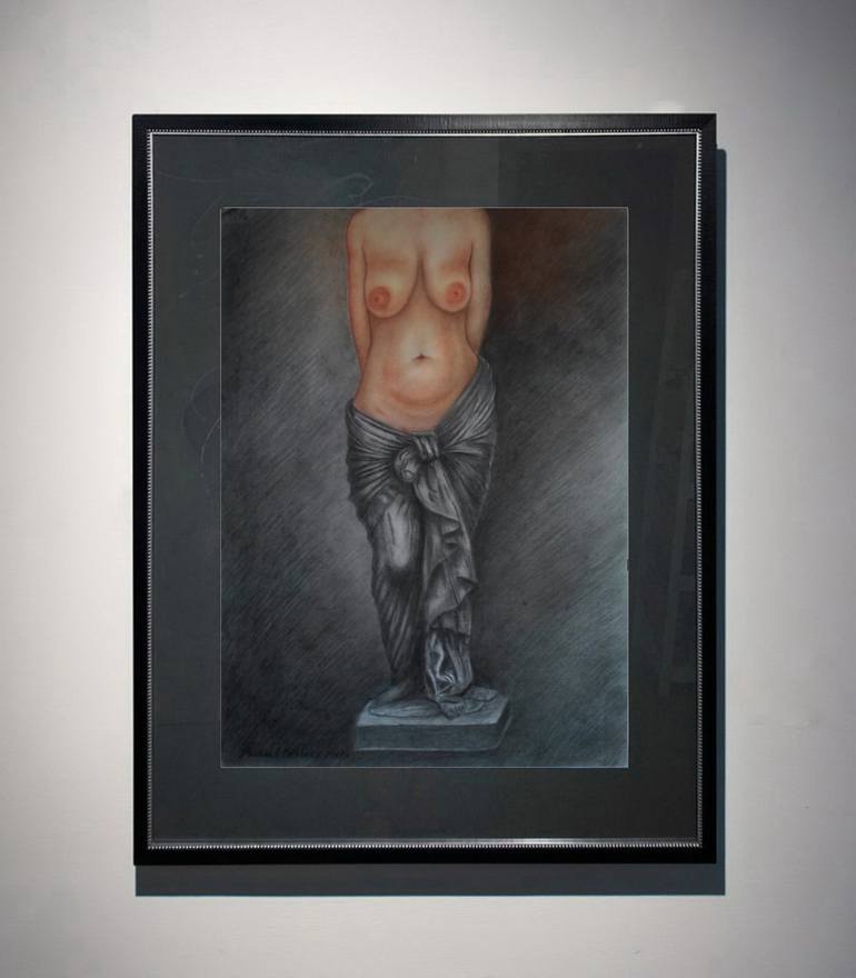 Original Realism Nude Drawing by Yaroslav Teslenko