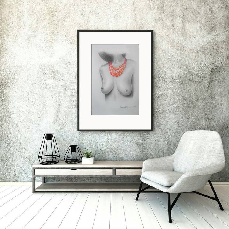 Original Figurative Body Drawing by Yaroslav Teslenko