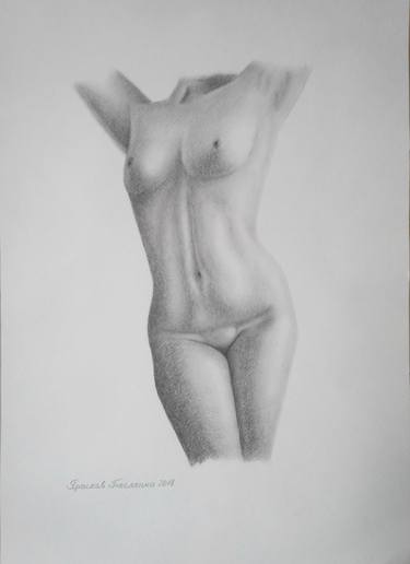 Print of Realism Nude Drawings by Yaroslav Teslenko