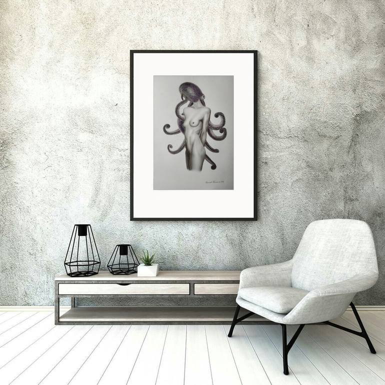 Original Realism Nude Drawing by Yaroslav Teslenko