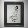 The main idea of the painting is the natural beauty of the female body, the embodiment of gentleness, tenderness heroine. The women - a mystery of nature, symbol of creation and harmony. Perfection and sensuality I find it in a woman.
This charcoal work is no framed. A standard A2 (61x43cm) frame would look great for this also. It's needs a frame.