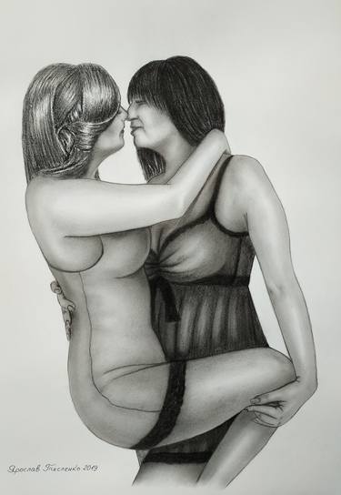 Print of Realism Women Drawings by Yaroslav Teslenko