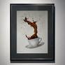 Spray and aroma of morning coffee. Drawn charcoal and coffee.
This work is no framed. A standard B2 (70x50 cm) frame would look great for this also. It's needs a frame. Signed on a front. The Certificate of Authenticity is.
