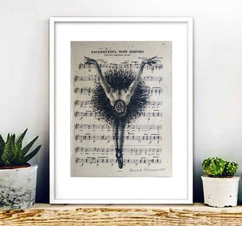 Original Realism Women Drawing by Yaroslav Teslenko