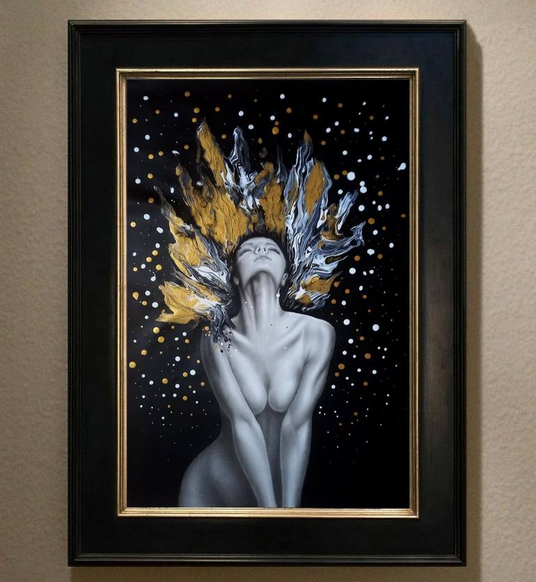 Original Abstract Nude Painting by Yaroslav Teslenko