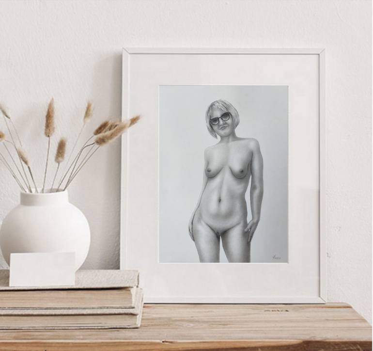 Original Figurative Erotic Drawing by Yaroslav Teslenko