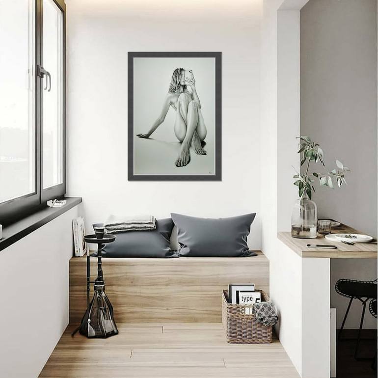 Original Figurative Erotic Drawing by Yaroslav Teslenko