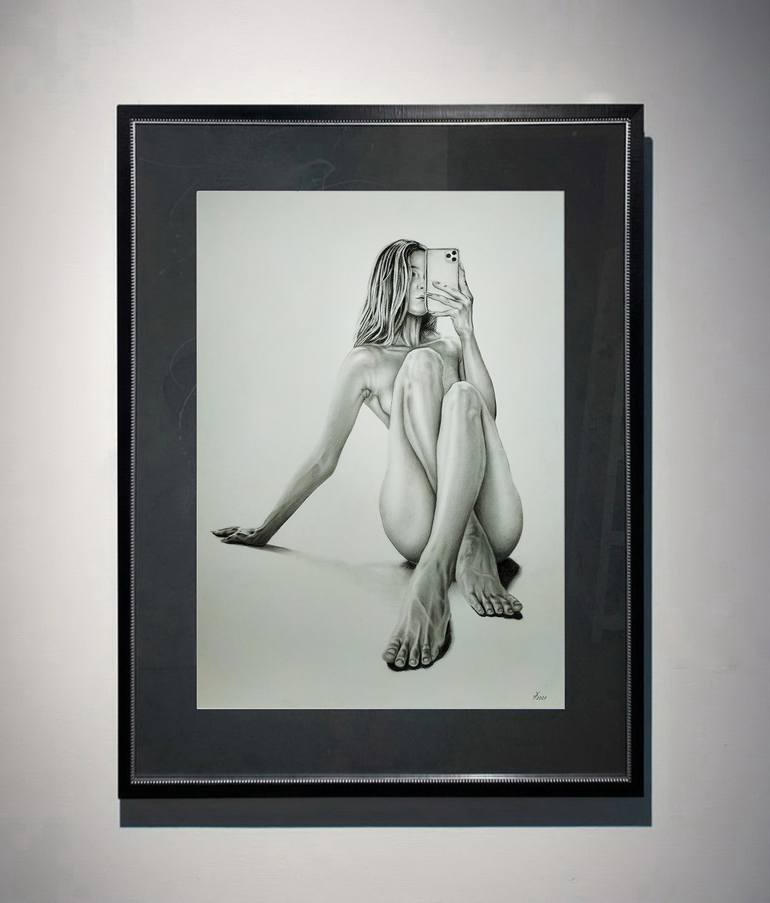 Original Figurative Erotic Drawing by Yaroslav Teslenko