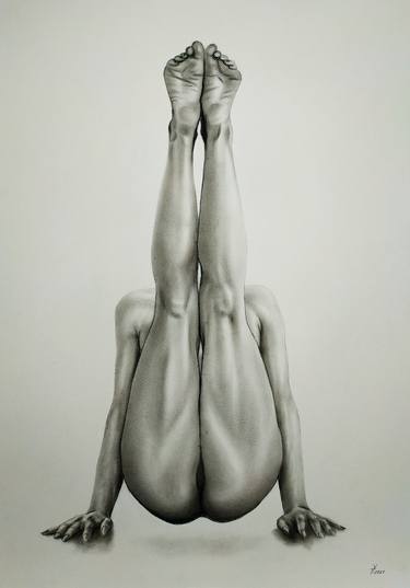 Print of Realism Nude Drawings by Yaroslav Teslenko