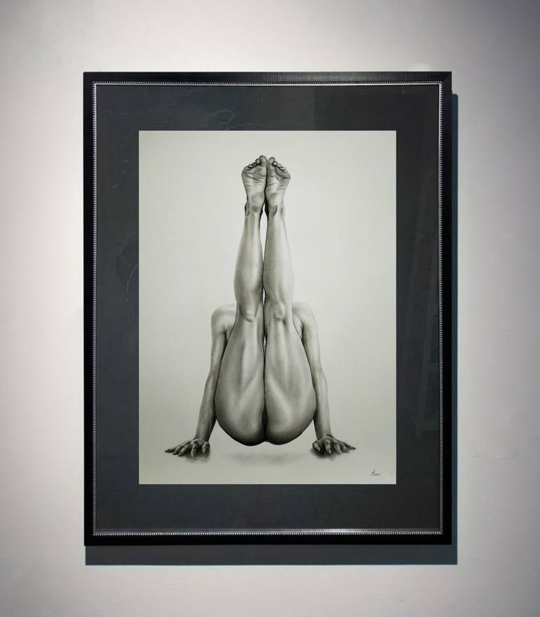 Original Nude Drawing by Yaroslav Teslenko