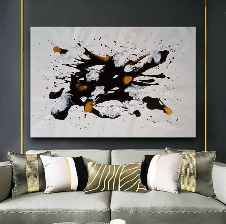 Original Abstract Expressionism Abstract Painting by Yaroslav Teslenko