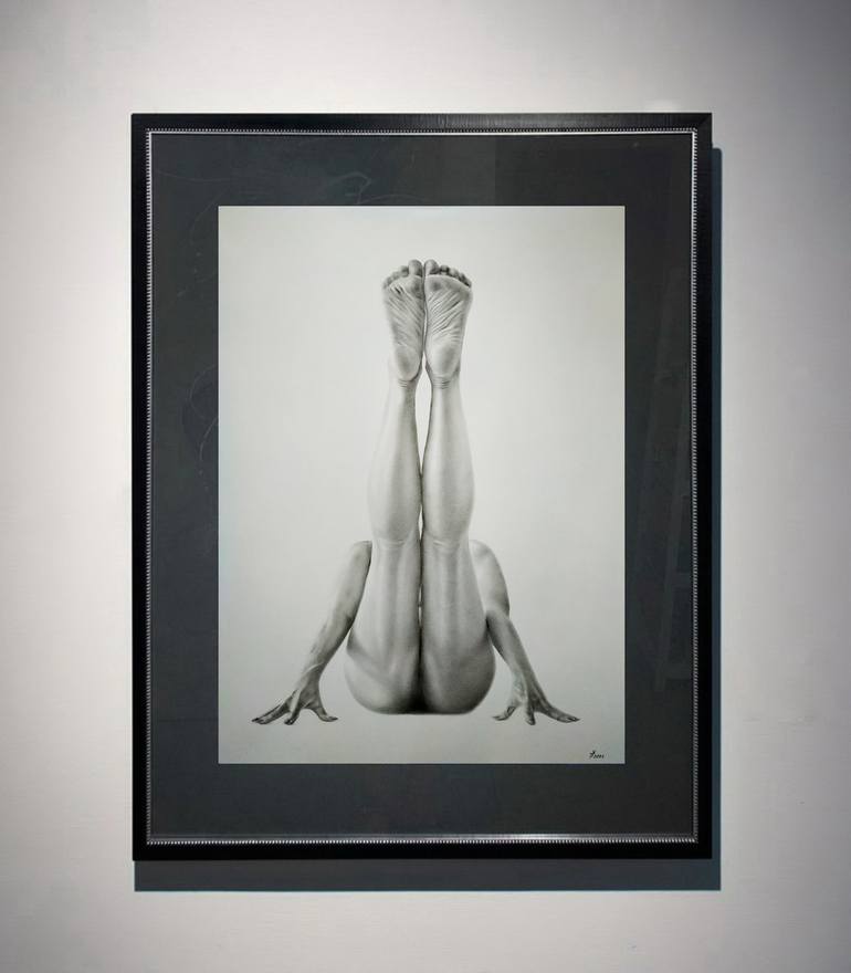 Original Realism Nude Drawing by Yaroslav Teslenko