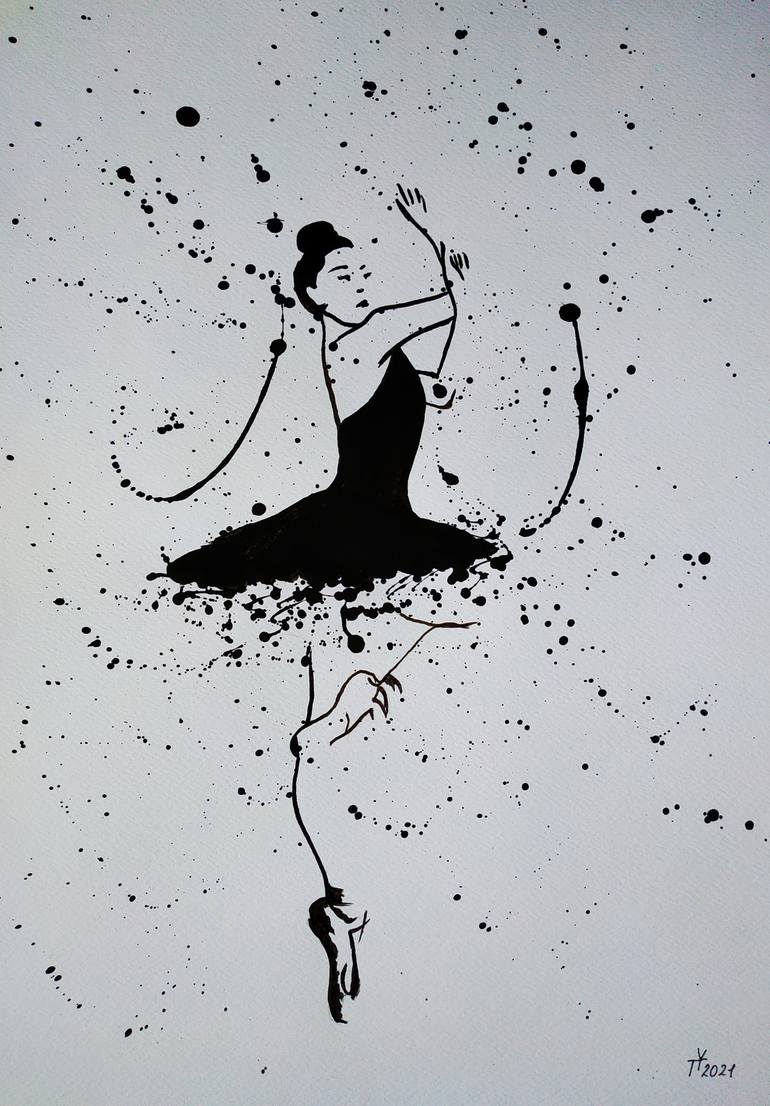 Ballerina №040 Painting by Yaroslav Teslenko | Saatchi Art