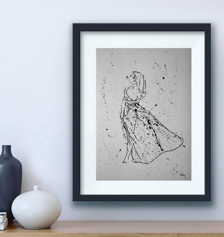 Original Expressionism Women Painting by Yaroslav Teslenko