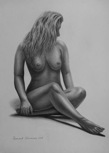 Original Realism Women Drawings by Yaroslav Teslenko