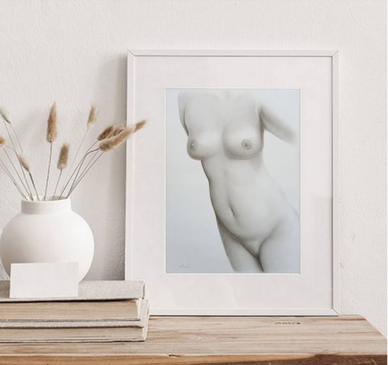 Original Nude Drawing by Yaroslav Teslenko