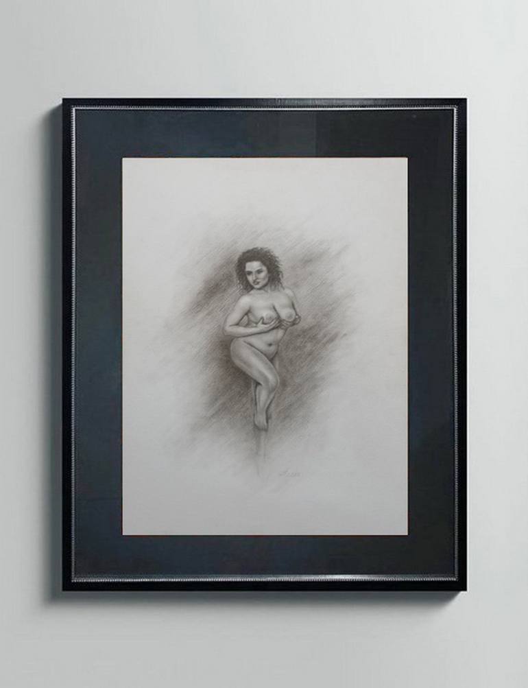 Original Realism Women Drawing by Yaroslav Teslenko