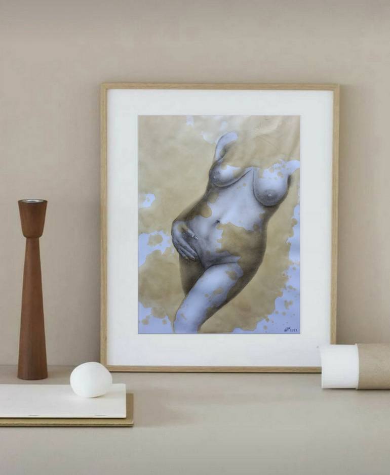 Original Realism Nude Painting by Yaroslav Teslenko