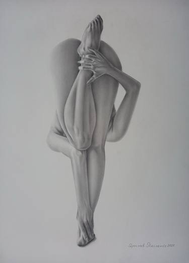 Print of Realism Nude Drawings by Yaroslav Teslenko