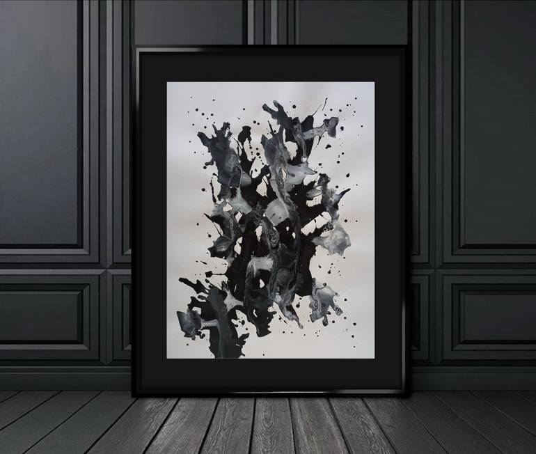 Original Abstract Expressionism Abstract Painting by Yaroslav Teslenko