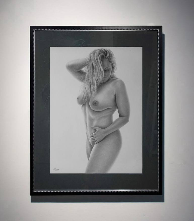 Original Realism Nude Drawing by Yaroslav Teslenko