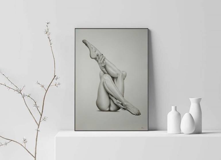 Original Figurative Nude Painting by Yaroslav Teslenko