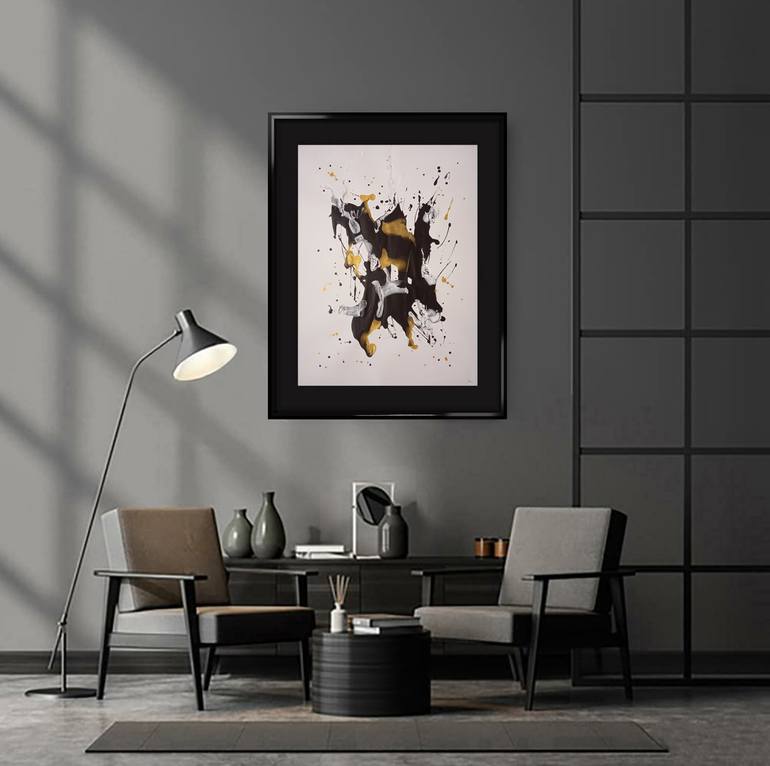 Original Abstract Expressionism Abstract Painting by Yaroslav Teslenko