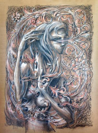 Original Surrealism Women Drawings by Farzad Golpayegani