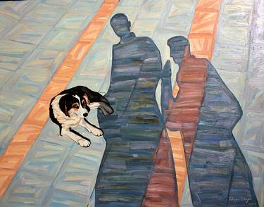 Print of Figurative Dogs Paintings by Edison Bregu