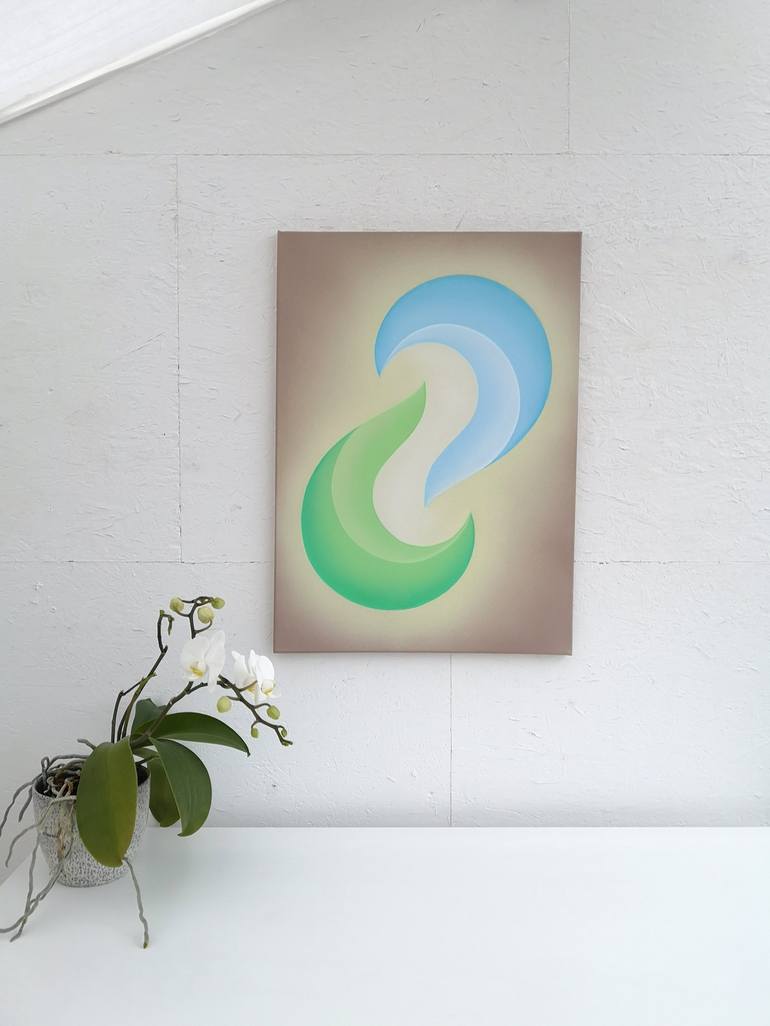 Original Geometric Painting by Krisztina Dozsa-Farkas