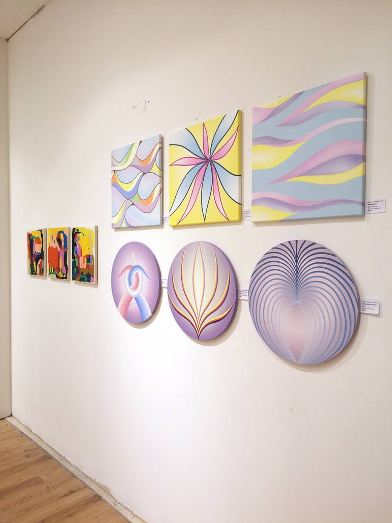 Original Contemporary Geometric Painting by Krisztina Dozsa-Farkas