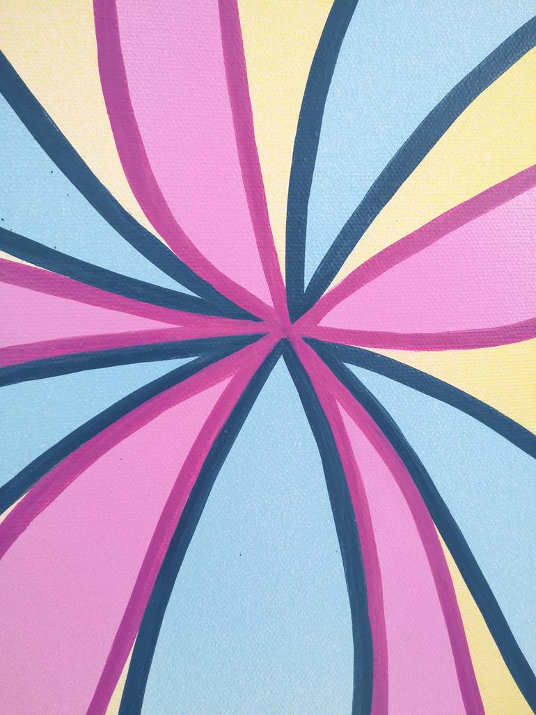 Original Color Field Painting Floral Painting by Krisztina Dozsa-Farkas